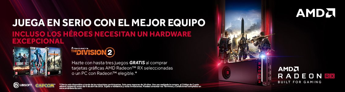 Promociones Llévate gratis 3 juegos de regalo con RX 590 o RX VEGA !!!