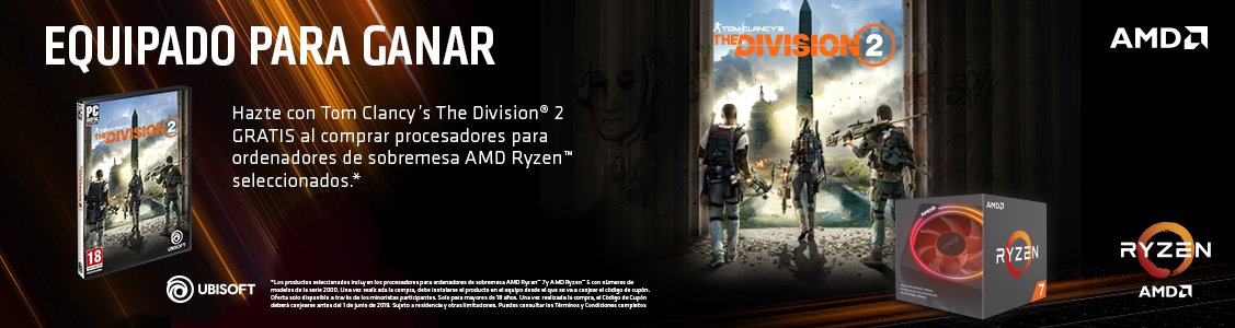 Promociones Consigue gratis Tom Clancy’s The Division 2 con AMD !!!