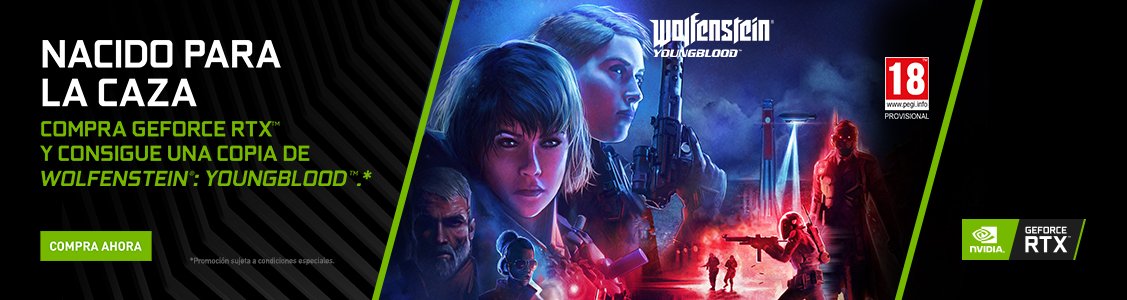 Promociones Llévate el juego Wolfenstein con tu NVIDIA RTX serie 20 !!!