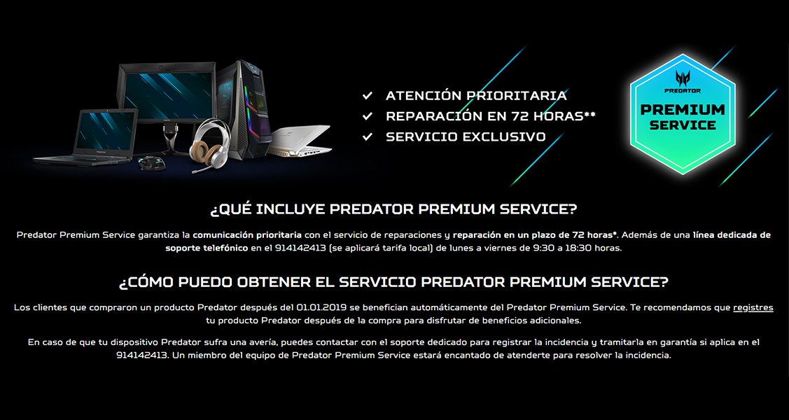 Promociones predator premium service