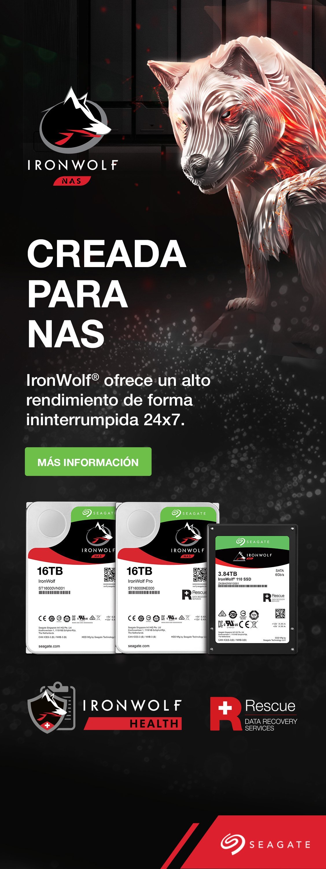 Promociones Seagate ironwolf