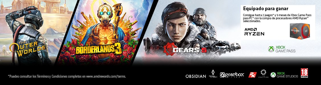 Promociones Obtenga 1 juego con AMD Ryzen 7 3700X/2700X/2700 o Ryzen 5 3600X