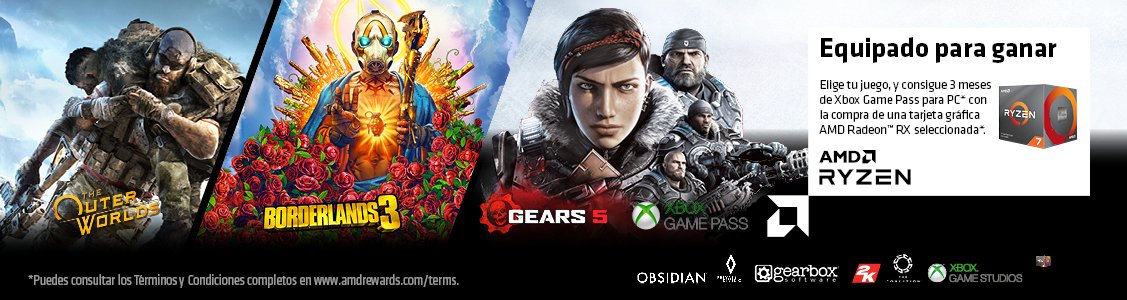 Promociones Obtenga 1 juego con AMD Radeon 5700 / 590 / 580 / 570 !!!