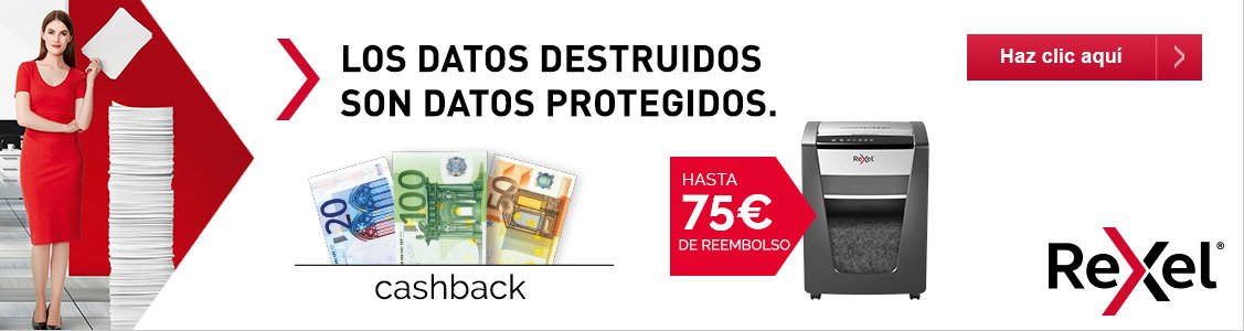 Promociones Hasta 75€ Reembolso en Destructoras Rexel