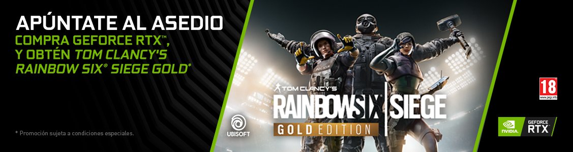Promociones nvdia bundle rainbox six siege gold edition