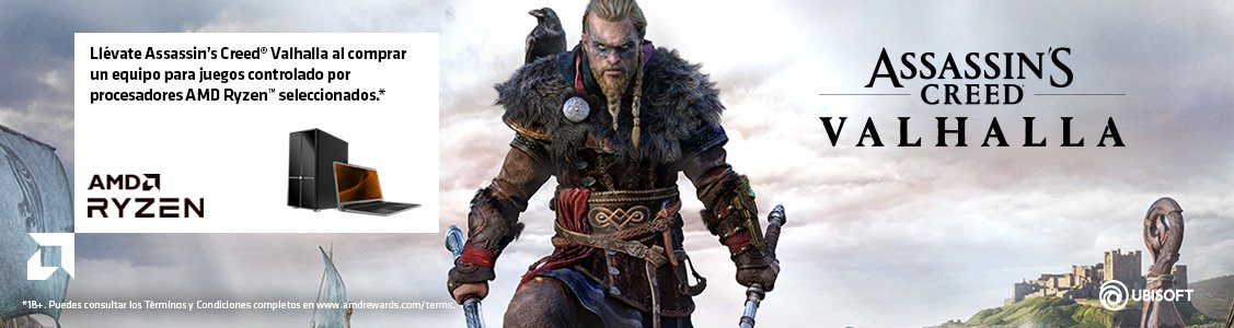 Promociones llevate assasins creed valhalla con tu portatil ryzen