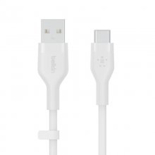 Belkin BOOST CHARGE Flex Cable USB-A a USB-C Silicona 1m Blanco en PcComponentes