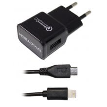 Owlotech Cargador Quick Charge 2.0 USB Lighting + Micro USB en PcComponentes