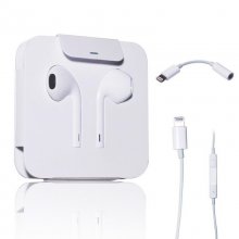 Apple Lightning Auriculares para Iphone 7 y Iphone 7 Plus + Cable Adaptador Blancos en PcComponentes
