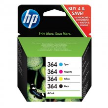 HP Nº364 Pack Ahorro 4 Cartuchos de Tinta Negra + Cian/Magenta/Amarillo en PcComponentes