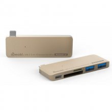 SilverHT Adaptador USB Tipo C a USB/SD/MicroSD Dorado para MacBook 12" en PcComponentes