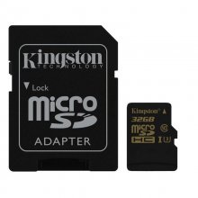 Kingston MicroSDHC Gold 32GB Clase 10 UHS-1 Class 3 + Adaptador SD en PcComponentes