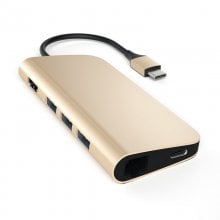 Satechi Hub USB 3.0 Tipo C para USB 3.0/HDMI 4K/Ethernet/SD/MicroSD Dourado en PcComponentes