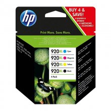 HP 920XL Pack 4 Cartuchos Alta Capacidad Original Negro/Cian/MAgenta/Amarillo