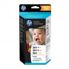 HP Pack Tinteiro 364 Tricolor + 50 Folhas Papel Fotográfico 10x15 cm en PcComponentes