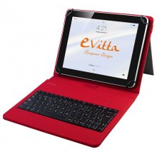 Evitta KeyTab Funda con Teclado Roja para Tablets de 9.7" a 10.1" en PcComponentes