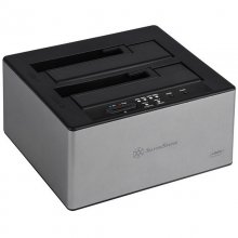 Docking Station Silverstone TS12 USB 3.1 Tipo C para 2 Discos HDD/SSD 3.5"/2.5" Cinzento en PcComponentes