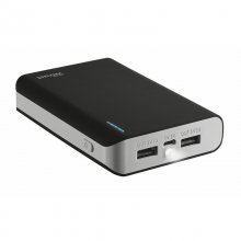 Trust Primo Powerbank 8800mAh Dual USB con Linterna Negra en PcComponentes