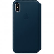 Apple Funda Piel Folio Azul Cosmos para iPhone X en PcComponentes