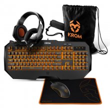 Krom Pack Gaming Kodex Teclado + Ratón + Kopa Auriculares + Alfombrilla Gaming en PcComponentes