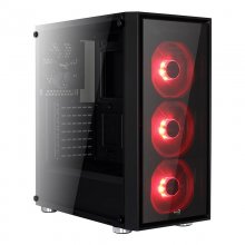 Aerocool Quartz USB 3.0 LED Rojo Cristal Templado en PcComponentes