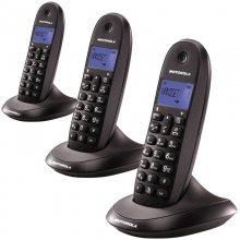 Motorola C1003L Conjunto de 3 Telefones Sem Fios Pretos en PcComponentes