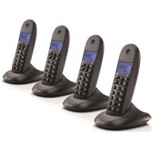 Motorola C1004LB Conjunto de 4 Telefones Sem Fios Pretos en PcComponentes