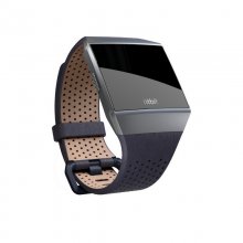 Fitbit Correa de Cuero Perforado Azul Pequeña para Ionic