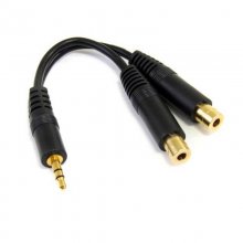 Startech Cable Adaptador Divisor Mini-Jack 3,5mm Macho a 2x Hembra 15cm en PcComponentes