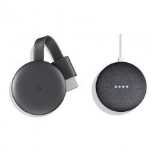 Google Chromecast + Google Home Mini Altavoz Inteligente y Asistente Carbón en PcComponentes