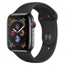 Apple Watch Series 4 GPS + Cellular 44mm Acero Inoxidable Negro Espacial con Correa Deportiva Negra en PcComponentes