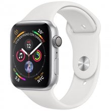 Apple Watch Series 4 GPS 44mm Alumínio Prateado com Bracelete Desportiva Branca en PcComponentes