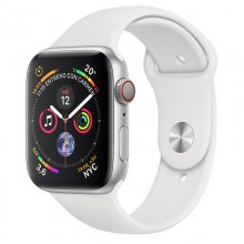 Apple Watch Series 4 GPS + Cellular 44mm Aluminio Plata con Correa Deportiva Blanca en PcComponentes