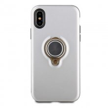 Muvit Ring Magnética Funda Plateada para Apple iPhone X en PcComponentes