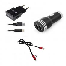 Pack de Carga para Viaje con Cargador Quick Charge 2.0+Cargador de Coche+Cable Conversor en PcComponentes
