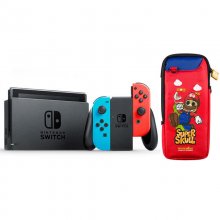 Nintendo Switch Azul Neon/Vermelho Neon + Indeca Bolsa Slim Mario Superskull en PcComponentes