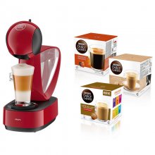 Krups Dolce Gusto Infinissima Máquina de Café Manual Vermelha + 3 Packs de Café en PcComponentes