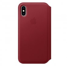 Apple Funda Leather Folio Roja para iPhone XS en PcComponentes