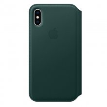 Apple Funda Leather Folio Verde Bosque para iPhone XS en PcComponentes