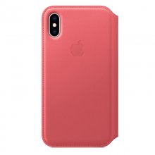 Apple Funda Leather Folio Rosa para iPhone XS en PcComponentes