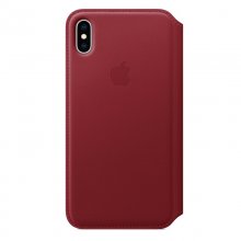 Apple Funda Leather Folio Roja para iPhone XS Max en PcComponentes