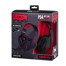 Indeca Demon Starter Pack Auriculares + Cable + Grips PS4 en PcComponentes