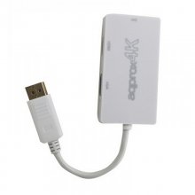 Approx appC37 Adaptador DisplayPort a HDMI/DVI/VGA Blanco en PcComponentes