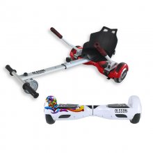 Olsson Pack Hoverboard Upway Racing Graff 6.5" Bluetooth + Cadeira Monza Kart Branca en PcComponentes