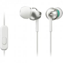 Sony MDR-EX110AP Auriculares con Micrófono Blanco