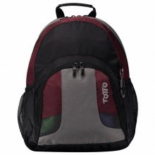 Totto Hierry Mochila para Portátil hasta 14" Negro/Rojo/Gris en PcComponentes