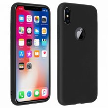 Forcell Soft Touch Funda de Silicona Negra para iPhone X en PcComponentes