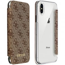 Guess Funda Libro Monograma Marrón para iPhone X/XS en PcComponentes