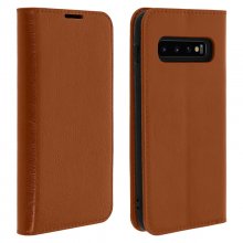Avizar Funda Libro Cartera de Cuero Marrón Claro para Samsung Galaxy S10 en PcComponentes