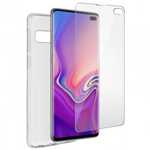 Avizar Funda de Silicona Transparente + Protector Flexible de Látex para Samsung Galaxy S10 Plus en PcComponentes